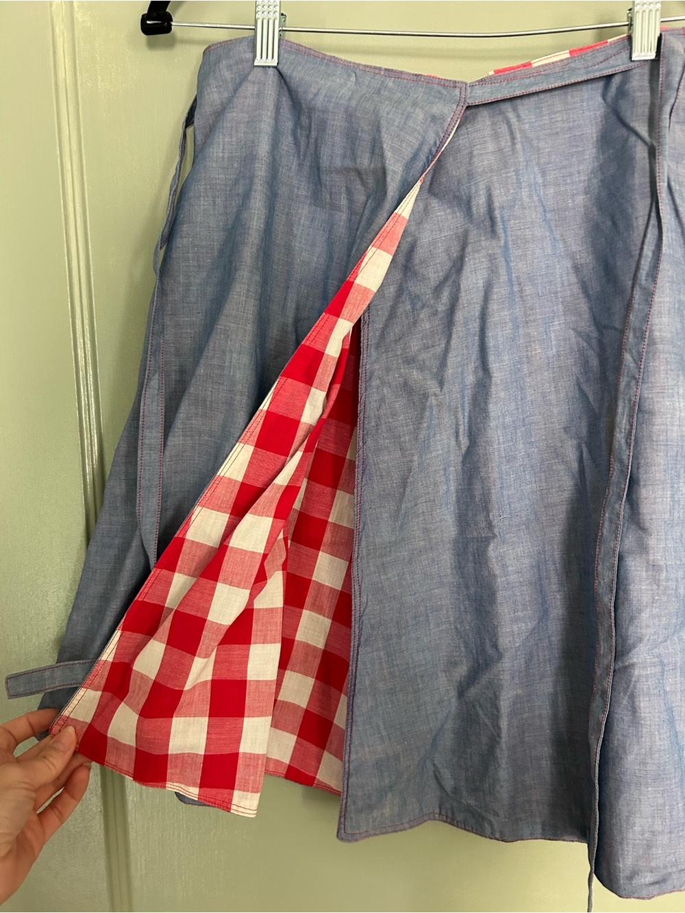 Incredible fully reversible vintage 70s wrap skirt